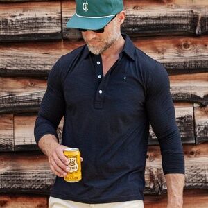 Criquet Shirts brrr° Long Sleeve Range Polo - Dark Knight Size xlxl